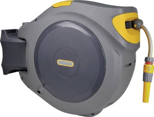 Hozelock Auto Reel Schlauchtrommel mit 40 m Schlauch in Grau und Gelb - Bild 1