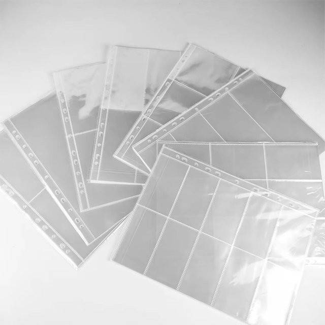 Transparente Fotoalbum-Einlagen in A4 mit 11 Löchern und Mehrfach-Taschen für Ordner aus Kunststoff - Bild 1
