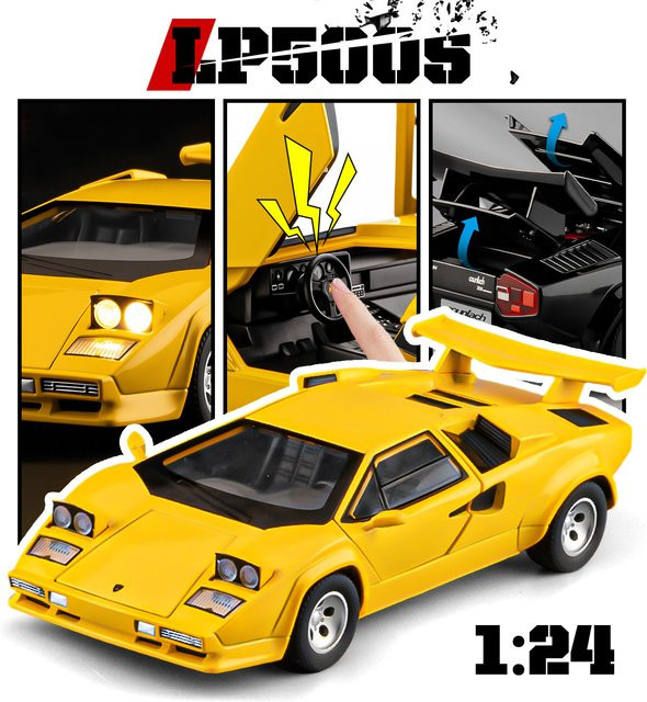 Maisto LP500S Legierungsmodellspielzeug, 1:24, Gelb, Metall - Bild 1