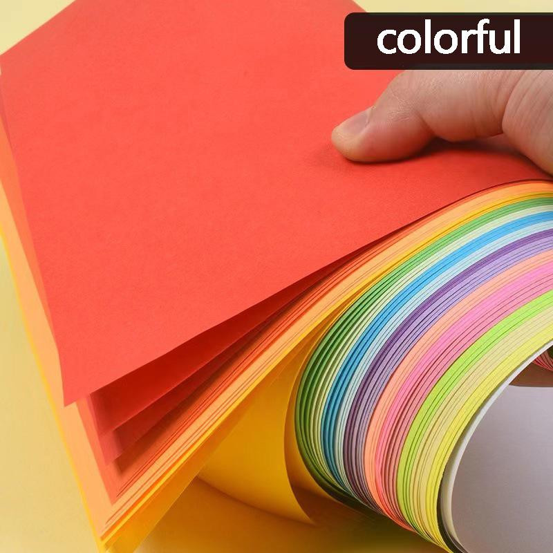 100 Stück buntes Origami-Papier von Yiran Furniture für DIY-Kunst und Scrapbooking, doppelseitig faltbar - Bild 2