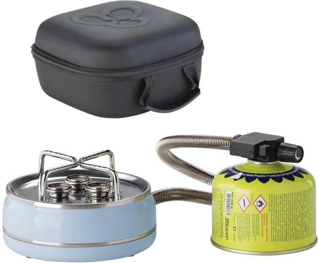 MEVA Campingkocher Bob 3 Brenner mit Piezozünder in Blau, 2,8 kW - Bild 1