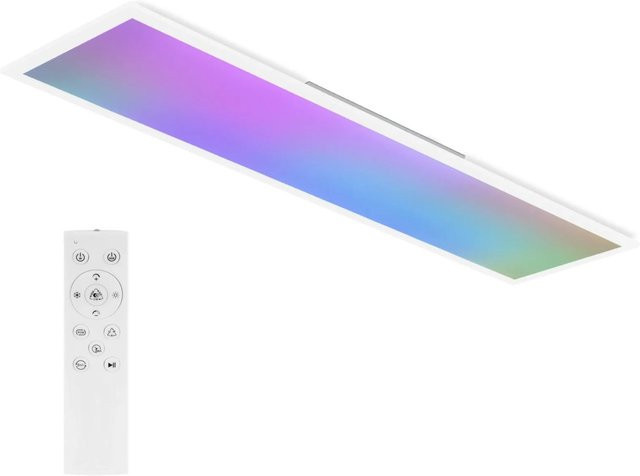 NETTLIFE LED Deckenleuchte aus Metall in Weiß mit Fernbedienung, Dimmer und Timer - Bild 1