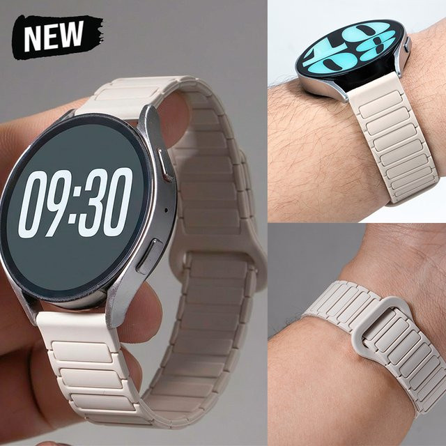 CAOWTAN Uhrenarmband Silikon, Weiß, Unisex - Bild 1