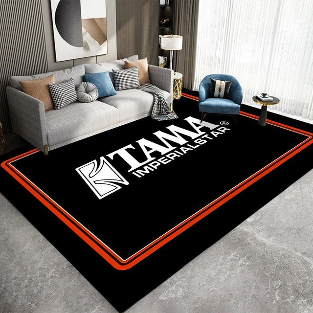 T-TAMA Schlagzeug Anti-Rutsch Fußmatte aus Polyester, Schwarz, B/T: 80 x 50 cm - Bild 1