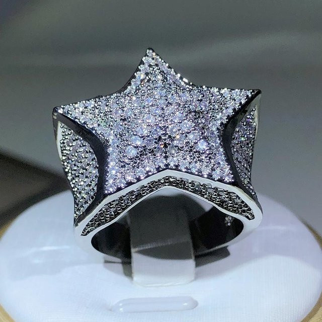 YIRAN Ring, Kupfer, Zirkonia, Schwarz, Damen - Bild 1