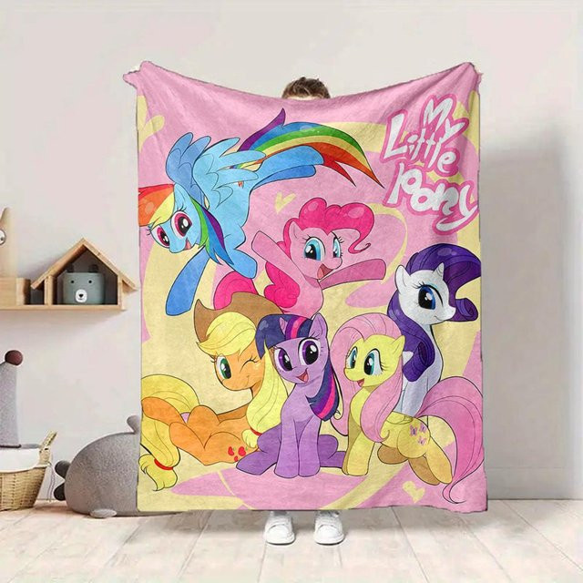 My Little Pony Flanelldecke mit Digitaldruck von Yi Xin One, Mehrfarbig, B: 130 cm, T: 150 cm - Bild 1