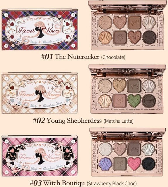 Flower Knows Lidschatten-Palette, 8 Farben, Glitzer-Matt, Vegan - Bild 1