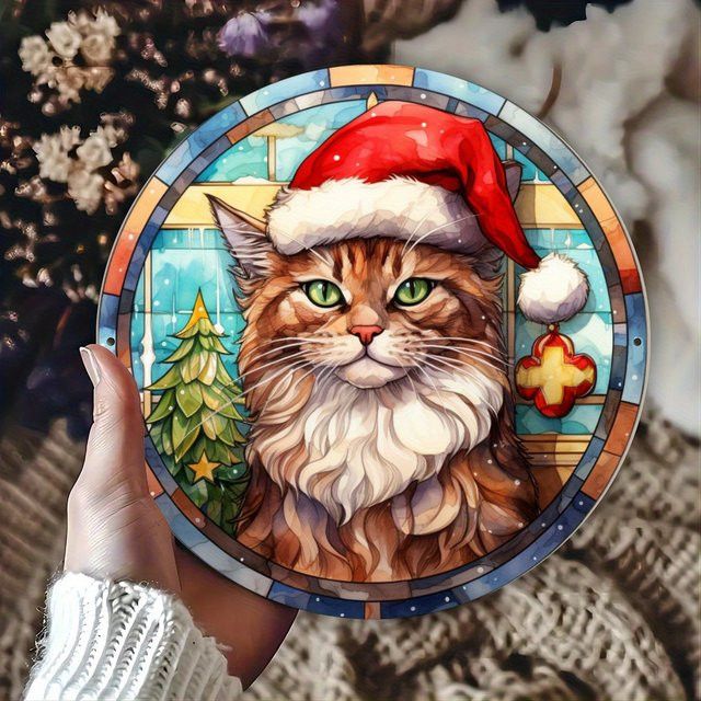 Vintage Katzen Metallblechschild von Potdemiel zur Wanddekoration für dein Zuhause oder Café - Bild 1