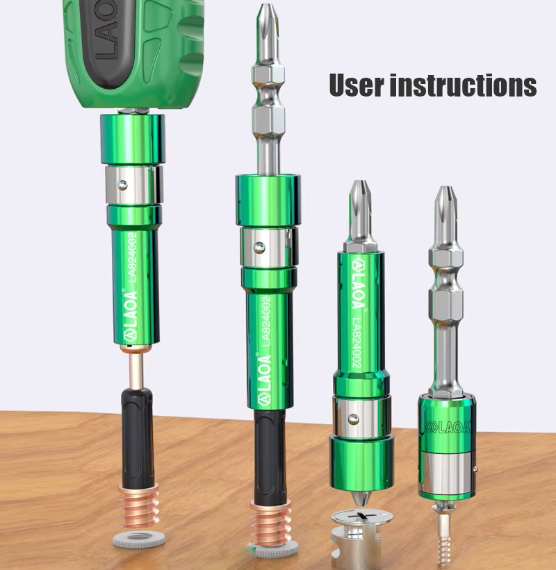 LAOA Magnetring in Grün als Bit-Halter für Schraubendreher und elektrische Bohrmaschinen - Bild 4