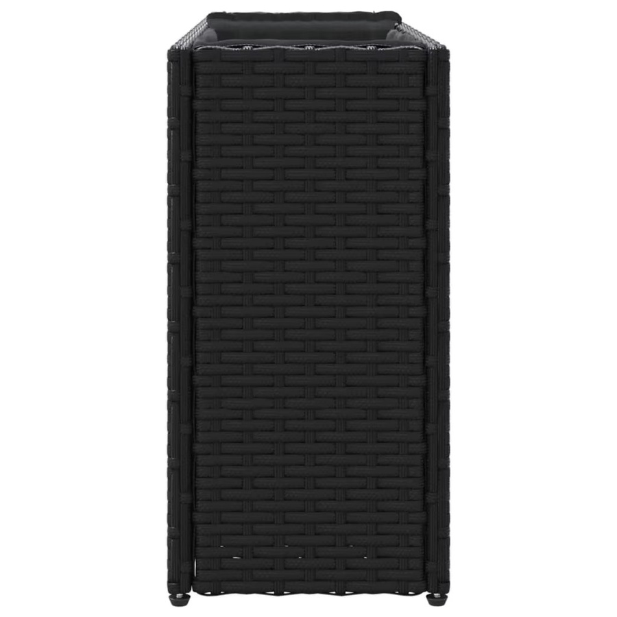 VIDAXL Pflanzkübel aus Kunststoff mit 2 Töpfen in Schwarz und Braun, B/T/H: 90 x 20 x 40 cm - Bild 3