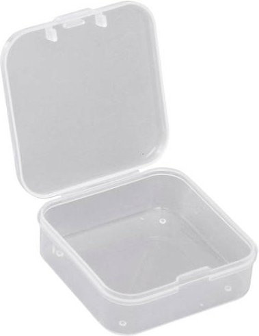Quadrios Sortimentskasten 23SA078 transparent mit 1 fester Unterteilung, B/T/H: 5,5 x 5,5 x 2 cm - Bild 1