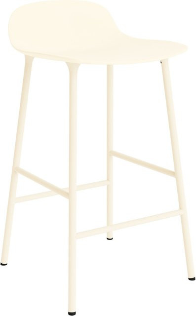 Normann Copenhagen Form Barstuhl in Beige mit mattem Metallgestell im skandinavischen Design - Bild 1