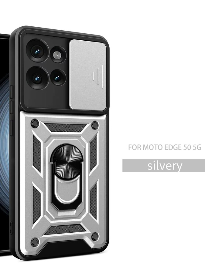 Stoßfeste Rüstungshülle für Motorola Moto Edge 50 in Grün mit 360 Grad drehbarer Halterung und Kameraschutz - Bild 6