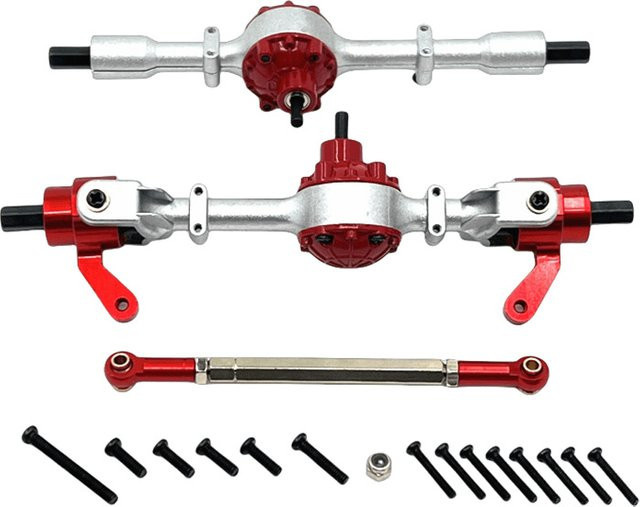 RUICHEN TECHNOLOGY Metall Upgrade Fernbedienung Auto Vorder- und Hinterachsbaugruppe, 1:16, Grau - Bild 1