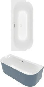 Villeroy & Boch Oval-Badewanne Loop & Friends aus Acryl in Weiß, B/T/H: 170 x 75 x 60 cm - Bild 1
