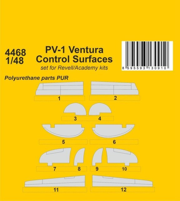 Revell PV-1 Ventura Control Surfaces, Modellbausatz, 1:48 - Bild 1