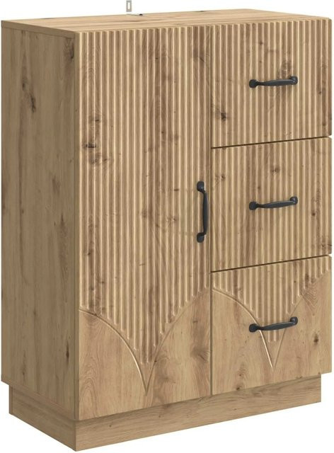 vidaXL Sideboard Artisan-Eiche in Braun aus Holzwerkstoff, B/T/H: 66 x 34,5 x 87 cm - Bild 1