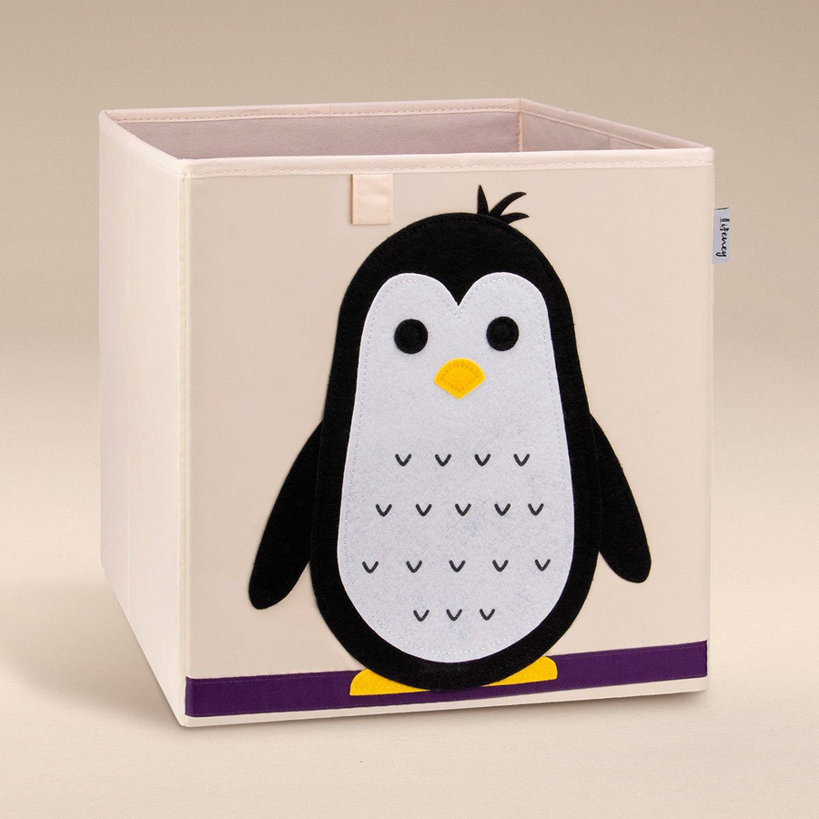 Lifeney Aufbewahrungsbox Pinguin in Beige, B/T/H: 33 x 33 x 33 cm - Bild 2