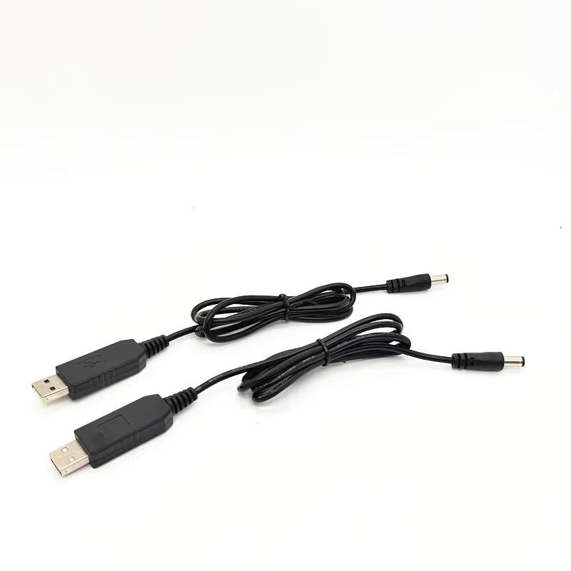 Gmarty USB-Boost-Konverter Kabel Schwarz für WLAN-Geräte mit DC 5,5 x 2,1 mm Anschluss 5 V auf 9/12 V - Bild 2