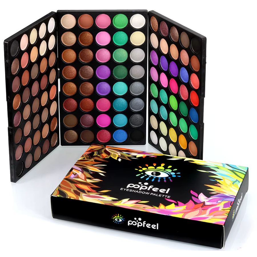 POPFEEL Lidschatten-Palette, 120 Farben, Matte & Glitzer, Unisex - Bild 6