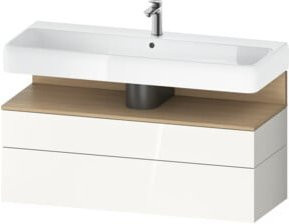 Duravit Waschtischunterschrank Qatego in Weiß Hochglanz, Wandmontage, B/T/H: 119 x 47 x 59 cm - Bild 1