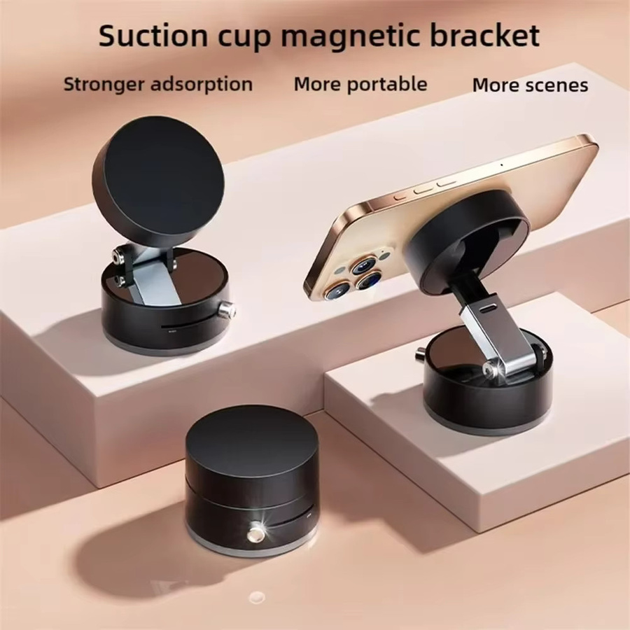 Verstellbarer magnetischer Handyhalter mit doppelseitigem Vakuum-Saugnapf in Weiß für alle Smartphones - Bild 4