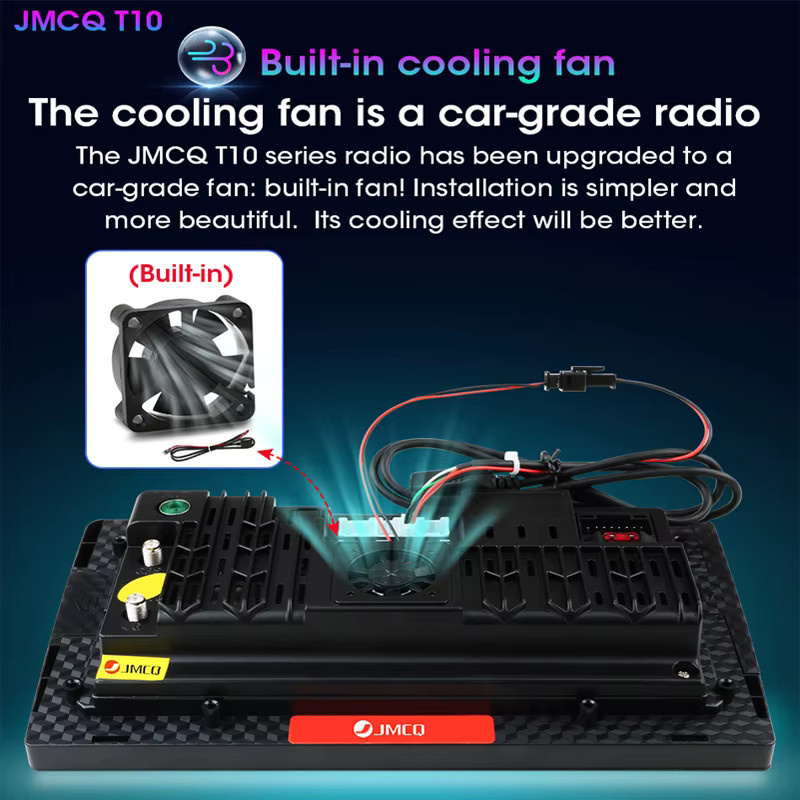 JMCQ 2 DIN Autoradio mit Android 12, 4G, GPS und Carplay für Peugeot 107, Toyota Aygo und Citroen C1 (2005-2014), Schwarz - Bild 3