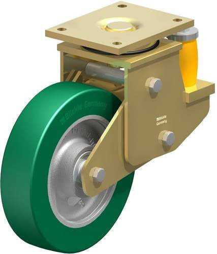 Blickle LSFE-GST 250K Lenkrolle gefedert in Silber und Grün mit 250 mm Rad-Durchmesser und 1200 kg Tragfähigkeit - Bild 1