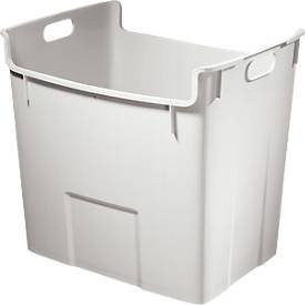 Leitz Wertstoffsammelbehälter aus Kunststoff mit Griffen, Grau, B/T/H: 46,8 x 41,4 x 38,0 cm - Bild 1