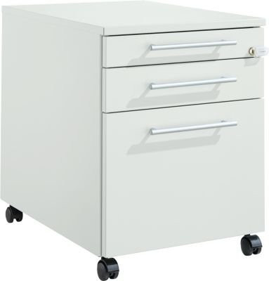 Schäfer Shop Pure Rollcontainer 126 mit Utensilienauszug und 2 Schubladen, abschließbar, lichtgrau, B: 43,4 cm, T: 60,0 cm, H: 57,0 cm - Bild 1