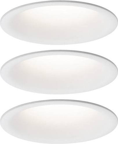 Paulmann LED-Bad-Einbauleuchte 3er Set in Weiß mit Glasabdeckung 18.9W - Bild 1