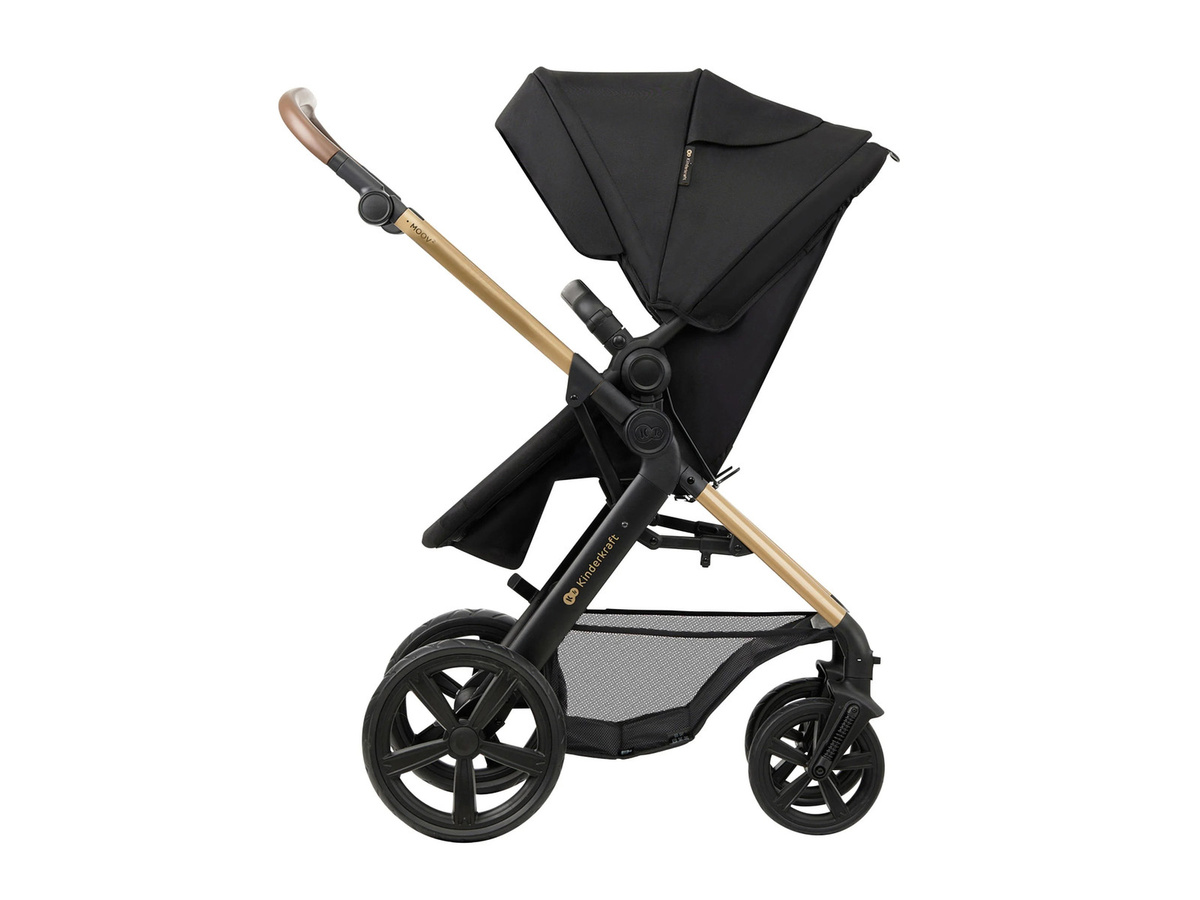 KINDERKRAFT 3-in-1 Kinderwagen MOOV 2 Classic in Schwarz mit Federung und verstellbarem Griff - Bild 3