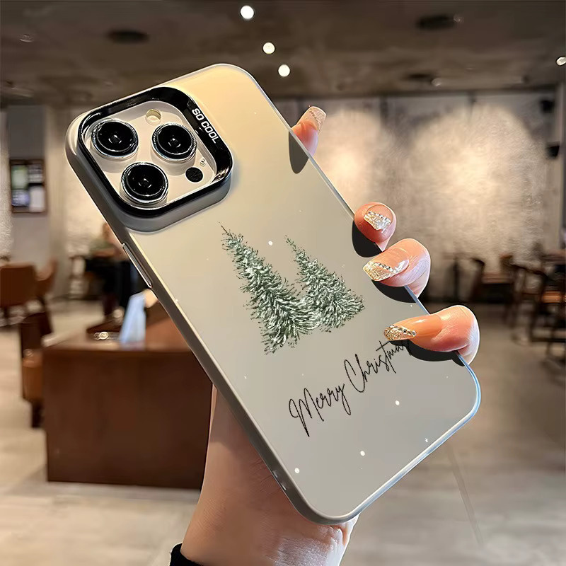 Galvanisierte Laser-TPU-Vitality-Handyhülle mit Weihnachtsbaummuster für iPhone 11 bis iPhone 17 Pro Max in Schwarz - Bild 2