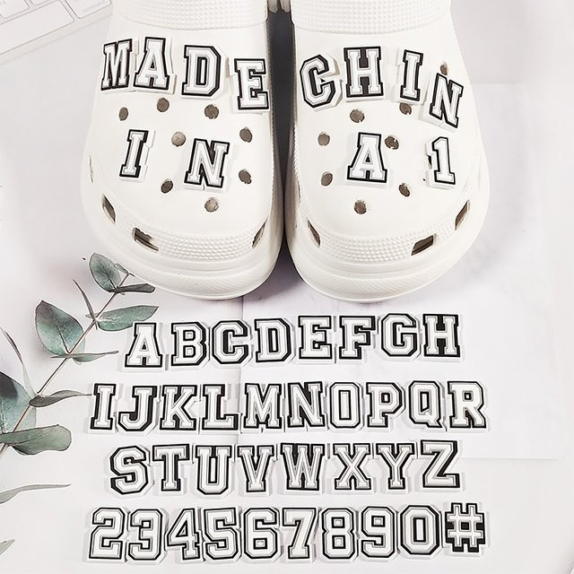 Happye&TiTi Schuh Charms, PVC, Alphabet, Buchstaben, Anzahl 37-100 Stücke - Bild 1