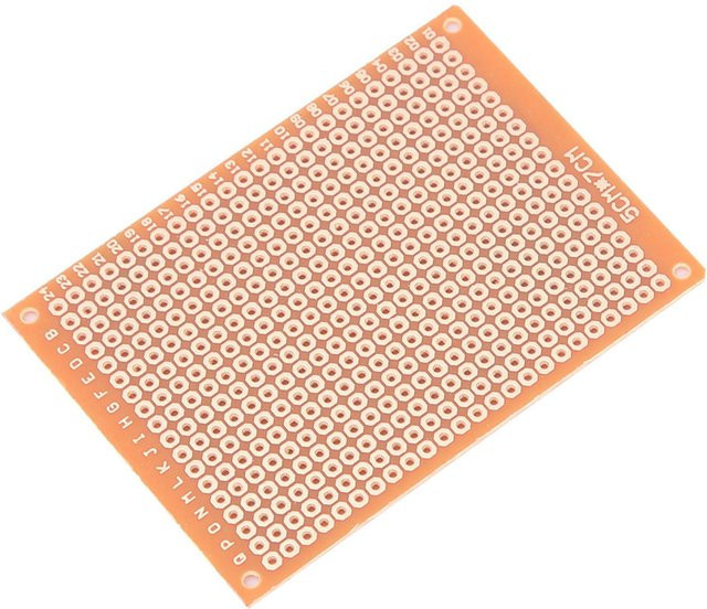Neoglint 10er Set Single Side Prototyp PCB Breadboard Universal-Board, Orange, B: 5 cm x T: 7 cm - Bild 1