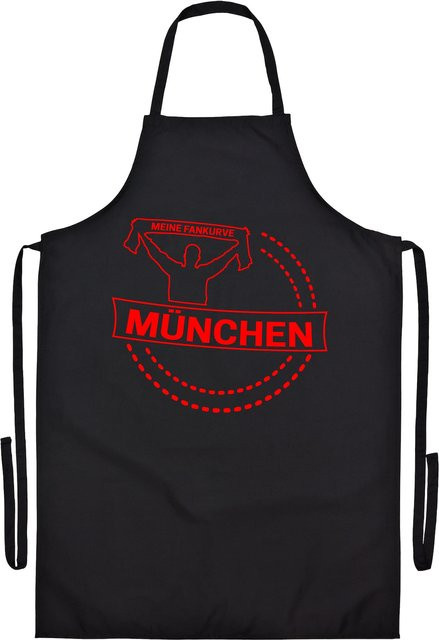Grillschürze Meine Fankurve von multifanshop in Rot - Bild 1