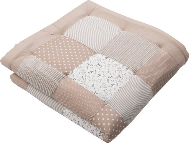 Ullenboom Krabbeldecke und Laufgittereinlage aus Waffelpiqué in Beige, B/B: 120 x 120 cm - Bild 1