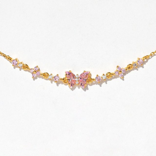 YUYAN Armband, Rosa Schleife, Silberfarben, Damen - Bild 1
