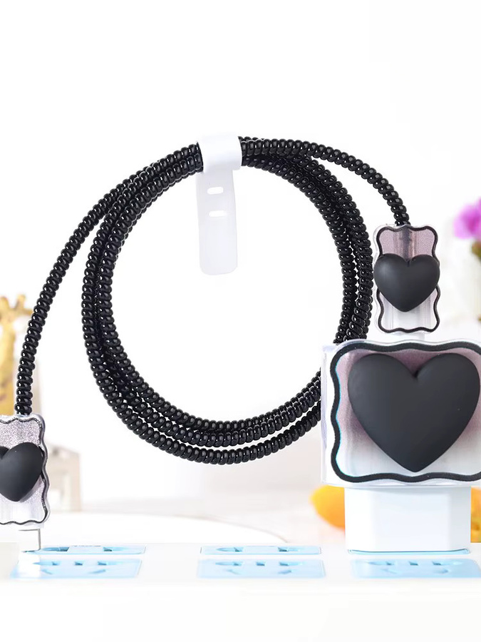 Cartoon Ladegerät Schutzhülle und Kabel-Wickelset für Apple 20W Schnellladegerät in Blau - Bild 3