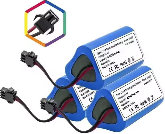 Ersatzakku 4000mAh für Ecovacs Deebot Slim 1/2/10 sowie Lefant M501A in Blau - Bild 1