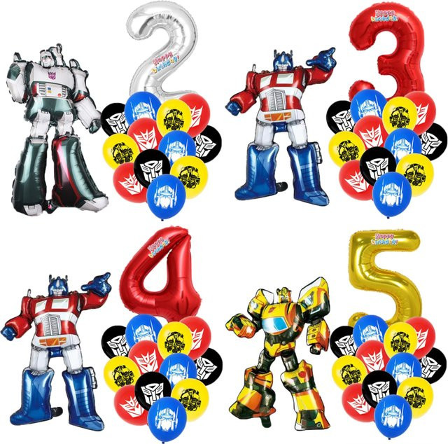 TOPTOY Transformers Optimus Prime und Bumblebee Aluminiumfolienballons, 12-teiliges Set - Bild 1