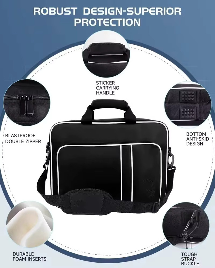 Sony Reisetasche für PS5 Disc und Digital Edition in Schwarz und Blau mit Platz für Controller, Spielkarten und Headset - Bild 3