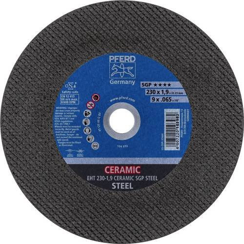 PFERD Trennscheibe EHT 230-1,9 Ceramic SGP Steel gerade für Stahl, Grau, 25 Stück - Bild 1
