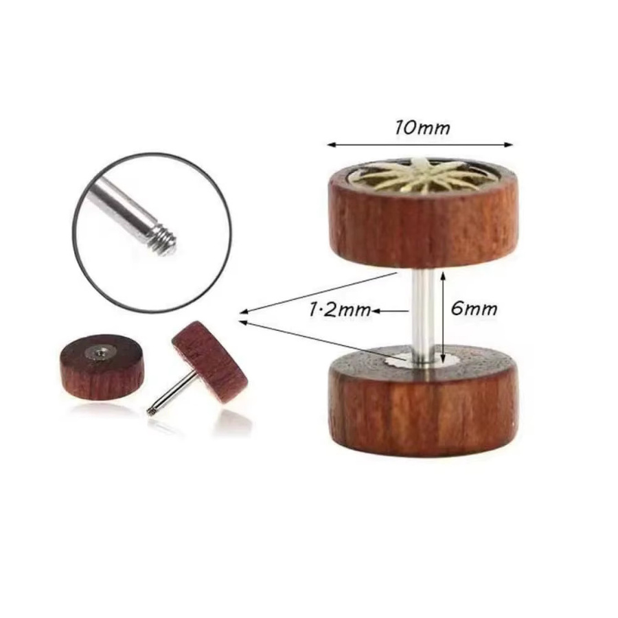 BGjingshuai Ohrringe 16G Illusion Schraubohrringe, 10mm, Unisex - Bild 2