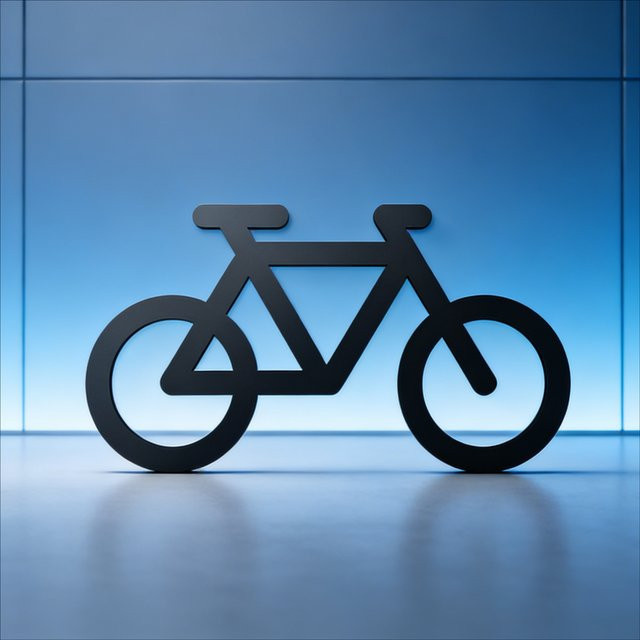 CIFBUY Acryl 3D Fahrrad Wandschild, moderne selbstklebende Fahrrad-Dekoration in Schwarz - Bild 1