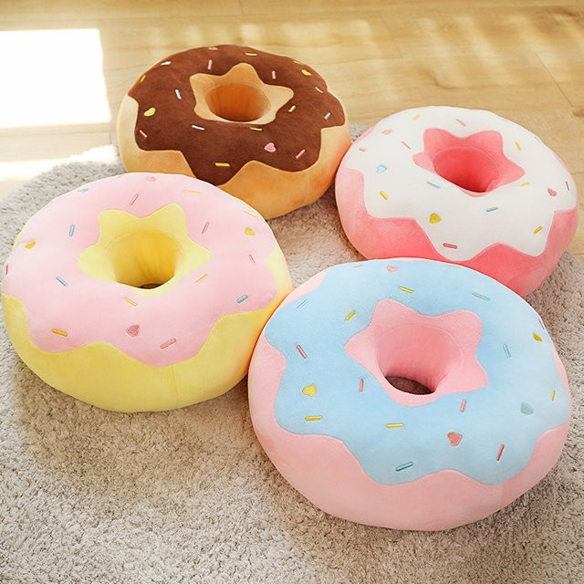 gegemuchen Donut Plüschkissen, Plüsch / Textil, Bunt / Mehrfarbig - Bild 1
