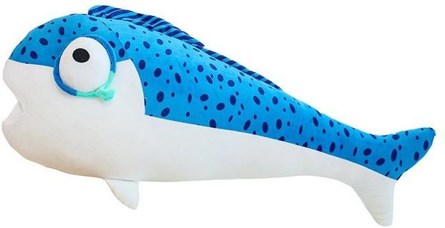 Bai Fen Bai Kleiner Fisch, Plüschtier, 80cm, Blau - Bild 1