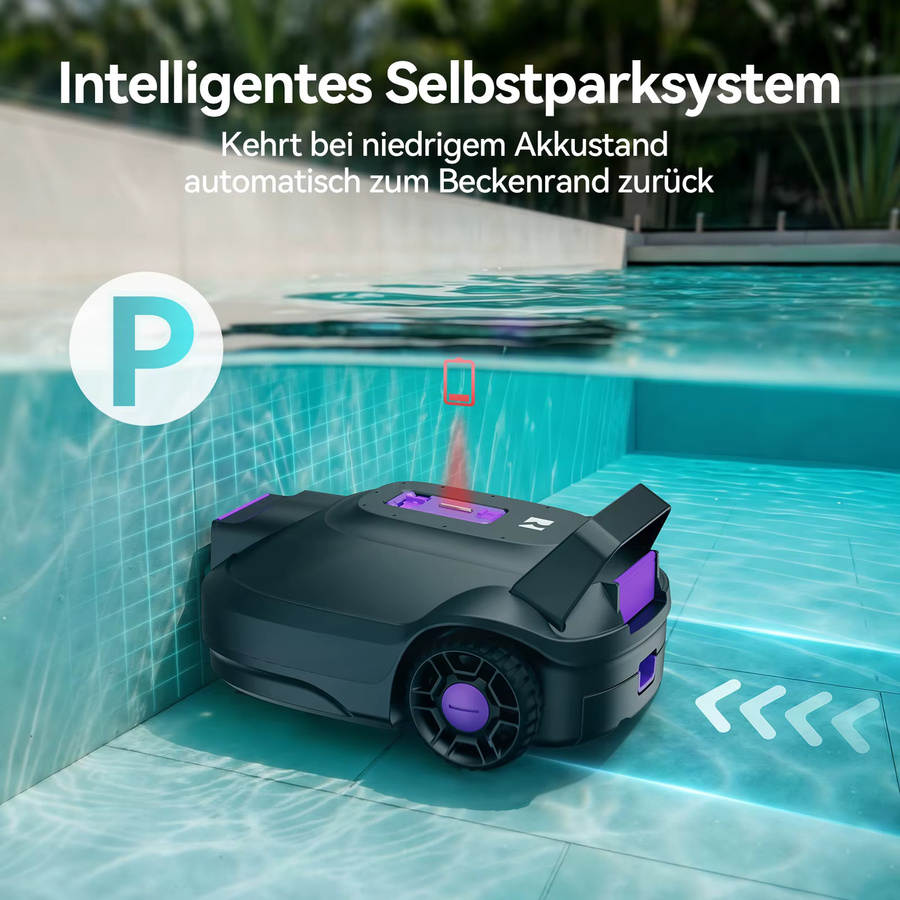 Kabelloser Roboter-Poolreiniger Redkey S200 in Orange mit wiederaufladbarem Lithium-Akku für Fliesen, PVC, Mosaik und Zement - Bild 5