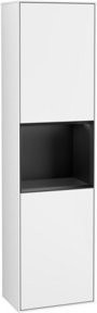 V&B Hochschrank Finion in Weiß mit LED-Beleuchtung und Glastüren, B/T/H: 41,8 x 41,8 x 151,6 cm - Bild 1