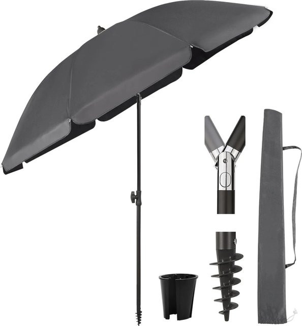 Sekey Sonnenschirm mit UV50+ Schutz und Tragetasche, Durchmesser: 180 cm - Bild 1